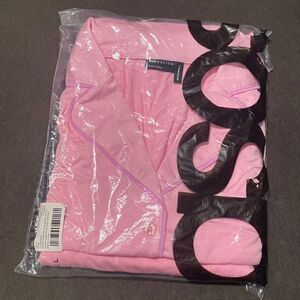 ASOS Design Women’s Long Sleeve Shirt & Pants Pajama Set Pink Piping Size 4 NEW